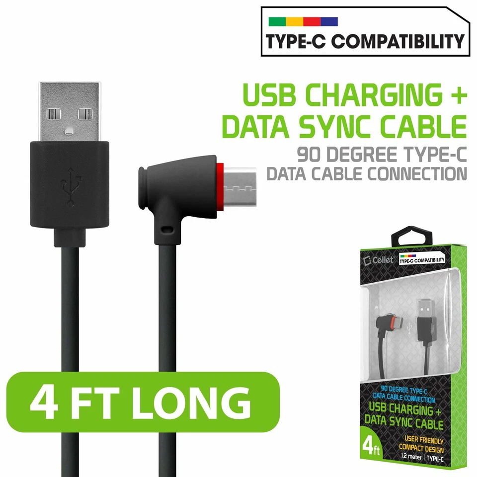 Type C USB Cable Data Sync & Charge - iPhone 15 Note 20 10 9 Galaxy S21 S20 S10 - Image 1 of 4