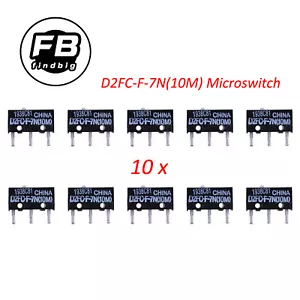 10 PIEZAS OMRON Micro Interruptor Microswitch D2FC-F-7N (10M) Mouse Botón Traste - Imagen 1 de 4