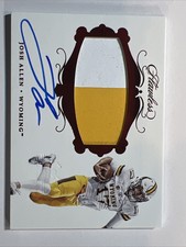 2018 Josh Allen Flawless Collegiate rookie patch  on Card Auto RC Black Box 1/1!