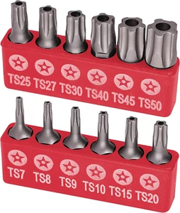Torx Plus 5-Point Tamper-Proof Security Bits 12Pc Torx Star 5 Point Security New - Picture 1 of 11