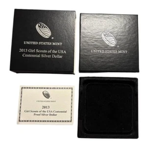 2013 US Mint Girl Scouts of the USA Centennial Silver Dollar OGP & COA - Picture 1 of 3