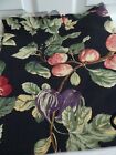 Kaufman Fabrics Scotchguard Fruit Pattern-In Two Pieces-Black Bkgd.Fruit Pattern