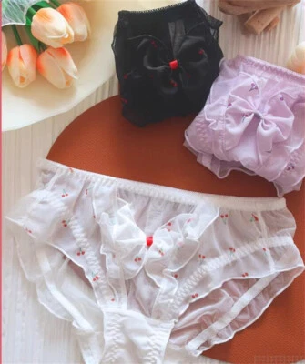 Lindas bragas con lazo japonesas para mujeres niñas calzoncillos ropa interior de lolita Foto 1 de 4