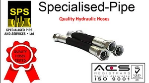 HYDRAULIC HOSE ASSEMBLY 2 WIRE - 1/4" BSP FITTINGS - Picture 1 of 2