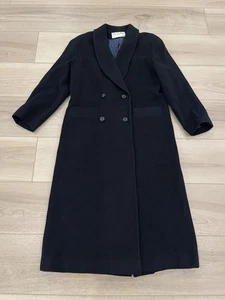 Vintage Christian Dior Marine Wolle Zweireiher Damen Jacke Größe 12 - Bild 1 von 10