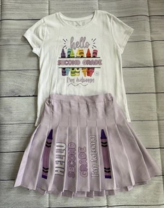 Back to school  “ Hello Second grade … I’m Autumn”2 pc set size 10/12 - Picture 1 of 6