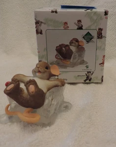 NIB Enesco Charming Tails "YOUR'E THE COOLEST" MOUSE ON MELTING ICE DEAN GRIFF - Picture 1 of 1