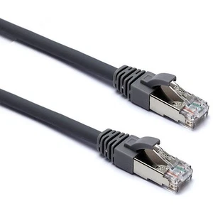 10x Excel Ethernet Cat6A Patch Leads S/FTP Shielded TPE Blade Booted 200mm Grey - Picture 1 of 2