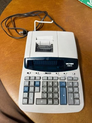 Victor 1560-6 12 Digit Heavy Duty Commercial Printing Calculator with Display - Image 1 of 4