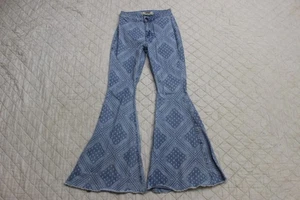 Rock & Roll women size 25x32 blue flare bell bottom jeans - Picture 1 of 17
