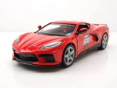 Chevrolet Corvette C8 Stingray Indy 500 2020 Rouge Modèle 1:24 Greenlight - Photo 1/4