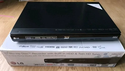LG HR600 3D Blu-Ray Disc Player Built-In HDD & HD Twin Tuner 250GB HDD NEW - Image 1 of 4