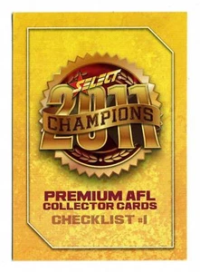 2011 Champions (1) CHECK LIST - Picture 1 of 1