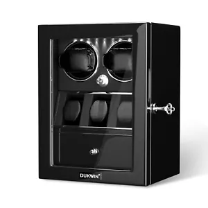Classic Watch Winder Automatic 2 Watches With 3 Drawer Storage Display Organizer - Picture 1 of 11