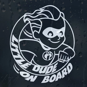 Funny Baby Little Dude On Board Car Decal Vinyl Sticker For Window Bumper - Picture 1 of 1
