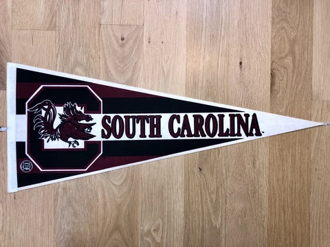 South Carolina Gamecocks Vintage Felt Pennant, 12" x 30", SEC NCAA Cover