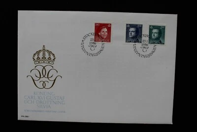 SC14 SWEDEN 1986 FDC King Carl Gustaf XVI and Queen Silvia - Image 1 of 2
