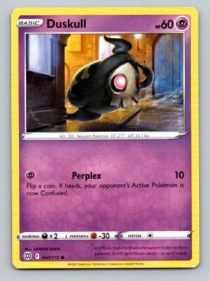 2022 Pokemon Card Brilliant Stars Duskull 60/172 - Image 1 of 2