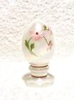 Fenton White Opalescent Egg With Flower