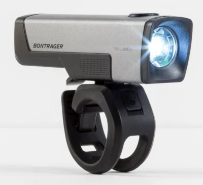 BONTRAGER Ion Comp R Front Bike Light | METALLIC GUNMETAL SILVER | $100 MSRP - Image 1 of 4