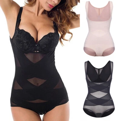 Women Bodysuit Tummy Control Shapewear Full Body Shaper Slimming Girdle Corset - image 1 of 4