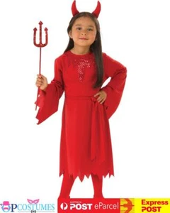 Red Devil Halloween Dress Girls Costume - Picture 1 of 5