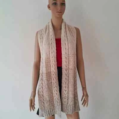 Polo Ralph Lauren 男女皆宜的米色羊毛围巾 9 x 72 — 第 1/4 张图片