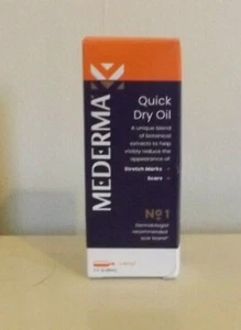 MEDERMA QUICK DRY OIL FOR SCARS, DRY SKIN & STRETCH MARKS 2 OZ NEW - Picture 1 of 2