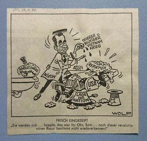alte Anzeige Tageblatt Coburg 27.01.71 politische Satire Politik Wirtschaft Wolf - Bild 1 von 2