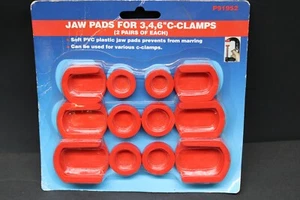 C Clamp Jaw Pads 12 Pc Prevent marring work P91952 Soft PVC Plastic Jaw Pads - Foto 1 di 3