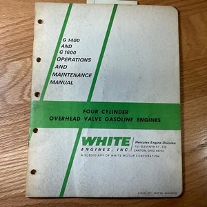 White Engines G1400 G1600 OPERATION & MAINTENANCE SERVICE MANUAL T/SHOOT GUIDE - Picture 1 of 5