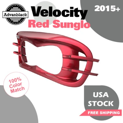 Bisel de faros Velocity Red Sunglo para Harley Davidson Road Glide 15+ FLTRX Foto 1 de 4