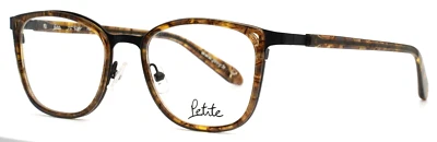 JF REY Petite PM063 9001 Brown Lace Black Teen Girls Square Eyeglasses 48-18-140 - Image 1 of 4