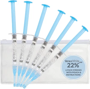 Kulzer 6 Pack: 22% Venus White Pro Teeth Whitening Gel W/Teeth Whitening Instruc - Picture 1 of 12