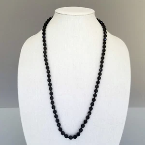 Vintage Black CRYSTAL Necklace 30 inches - Picture 1 of 7