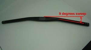 Full carbon MTB bike flat bar 31.8 600mm UD clear coat Bicycle handlebar AHB11 - Picture 1 of 7