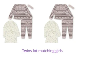 NWT 6 6X TWINS horse horses pajamas mink robe mask 4 pc lot birthdays christmas - Picture 1 of 12