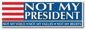 NOT MY PRESIDENT! ANTI TRUMP J.D. VANCE Bumper Sticker Decal Pro HARRIS 8”x2.5” - Picture 1 of 1