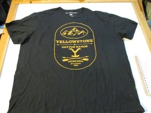 YELLOWSTONE LOGO DUTTON RANCH TV SHOW MONTANA ESTABLISHED 1886 T-SHIRT 3XL - Picture 1 of 6