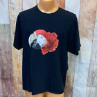 Upcycled Hand Printed XL Red Macaw Parrot Ukraine Artist Fundraiser Bird Tee