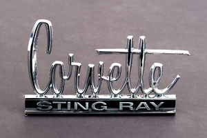 1966-1967 Corvette Rear Deck and 66 Hood Emblem NEW - Picture 1 of 1