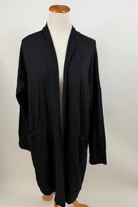 SOMA black super soft open style Lounge wear cardigan sweater XL NEW NWT $89 - Picture 1 of 4