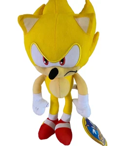 Peluche Super Sonic 10 pulgadas oficial nuevo con etiquetas Sega - Imagen 1 de 2