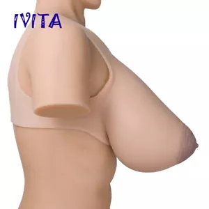 IVITA I Cup Silikon ovale Brüste 11XL großer Areola gefälschte Boobs Brustschild - Bild 1 von 12