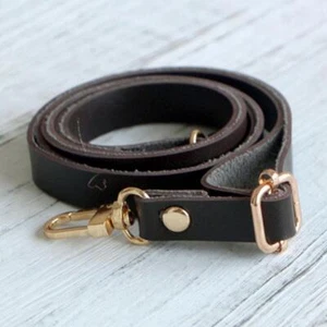 9 Colors Replacement Genuine Leather Bag Replacement Adjustable Crossbody Strap - Foto 1 di 12