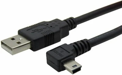 Right Angle 2M Meter USB to MINI B Data Charger Cable MP3 MP4 ETC - Image 1 of 2