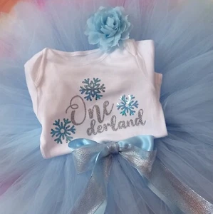 First 1st Birthday Party Dress Outfit Cake Smash Fluffy Tutu Age 1 Onederland - Picture 1 of 5