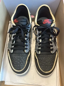 Size 10 - Jordan 1 Retro Low OG EX Dark Smoke Gray 2022 Worn 2X - Picture 1 of 7