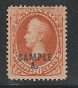 US SC 191S TYPE L 1889 Commodore Perry 90c "SAMPLE A. Mint VF-XF OG VLH - Picture 1 of 2