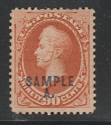 US SC 191S TYPE L 1889 Commodore Perry 90c "SAMPLE A. Mint VF-XF OG VLH - Image 1 of 2